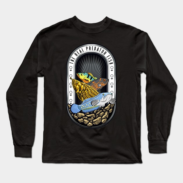 Channa | Arowana | Oscar | Peacock Bass Fish Keepers Long Sleeve T-Shirt by Strike John